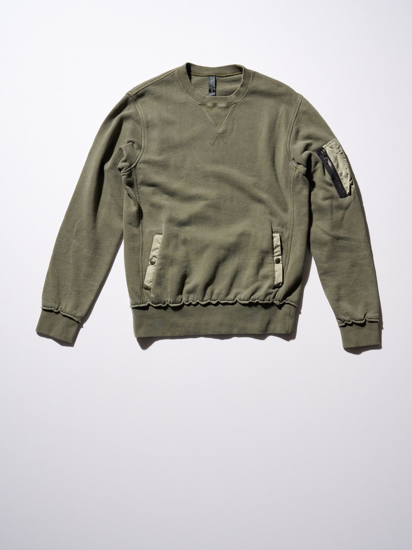 【予約品9月19日 10時締め】 MA-1 sweatshirt / プルオーバースウェット / カーキ