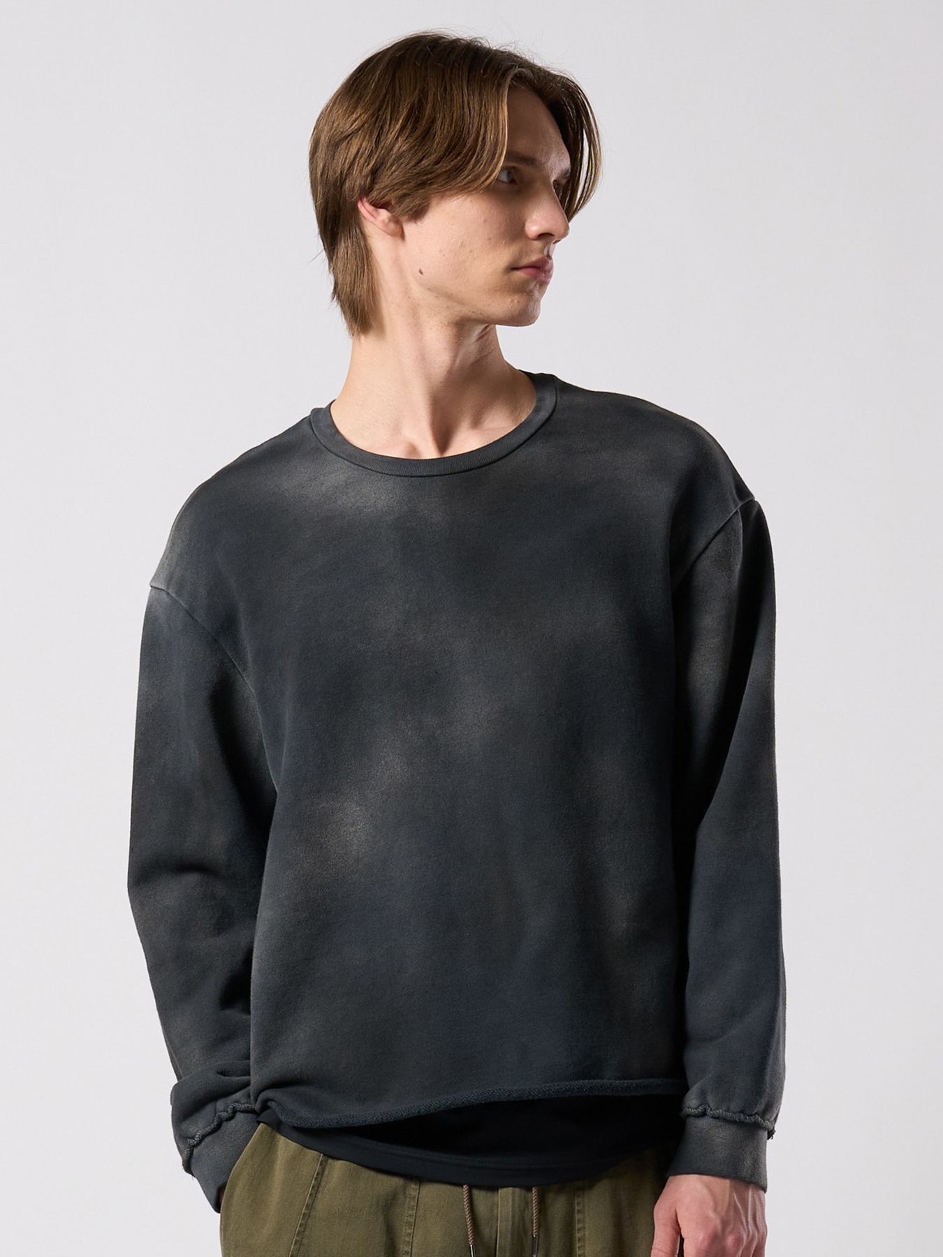 【予約品 4月19日(日) 18時締切】fade cut-off sweatshirt / フェード カットオフ スウェットシャツ / フェードブラック