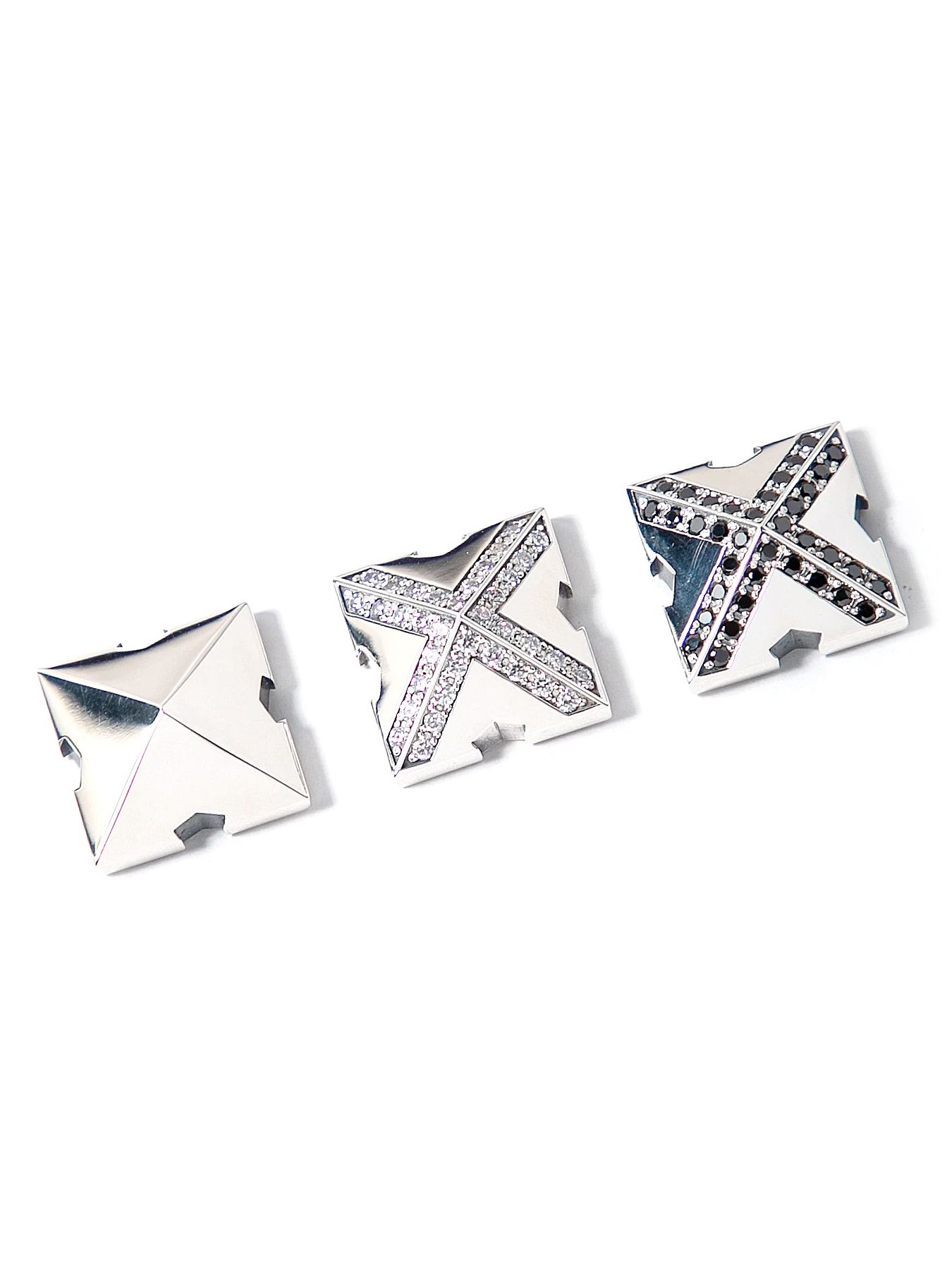 【予約品 10月12日(日) 締切】Silver925/Zirconia Snap Stud / シルバー925 スナップスタッズ / Black Zirconia