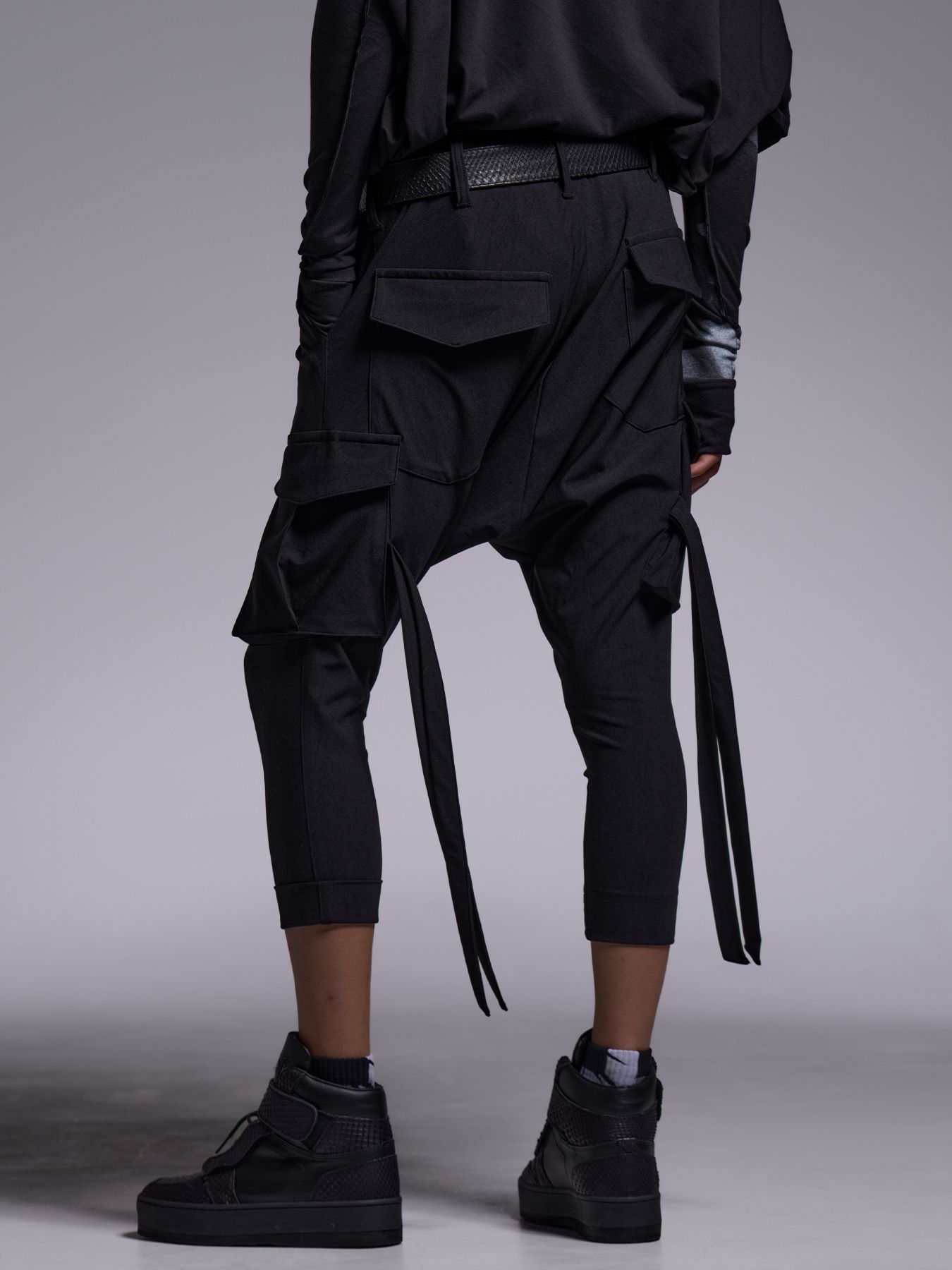 3/4 Sarrouel Pants / 七分丈 サルエルパンツ / ブラック