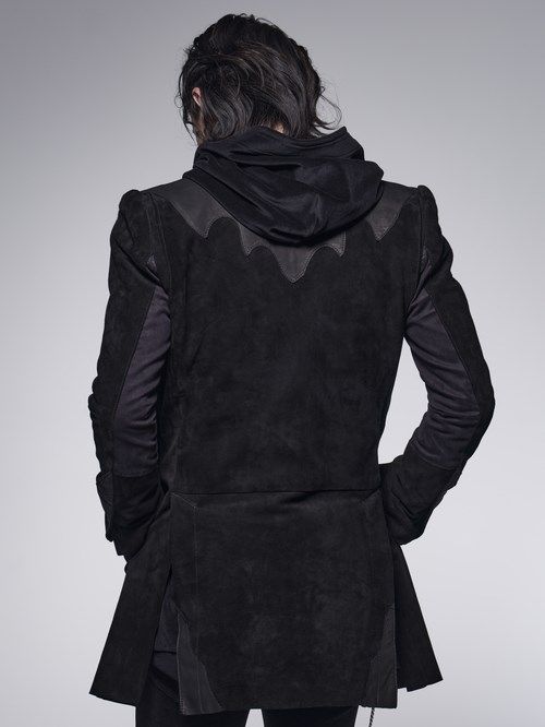 《予約品》 Hoodie / ベロアジャージフーディー刺繍入り / ブラック 【kiryuyrik】 11月以降入荷予定