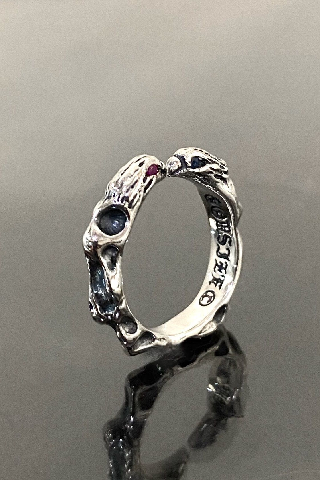 《受注生産》 EAGLE RING w / RUBY and SAPPHIRE ルビー & サファイア リング 【GOD SIZE】 注文から1~2週間後入荷予定