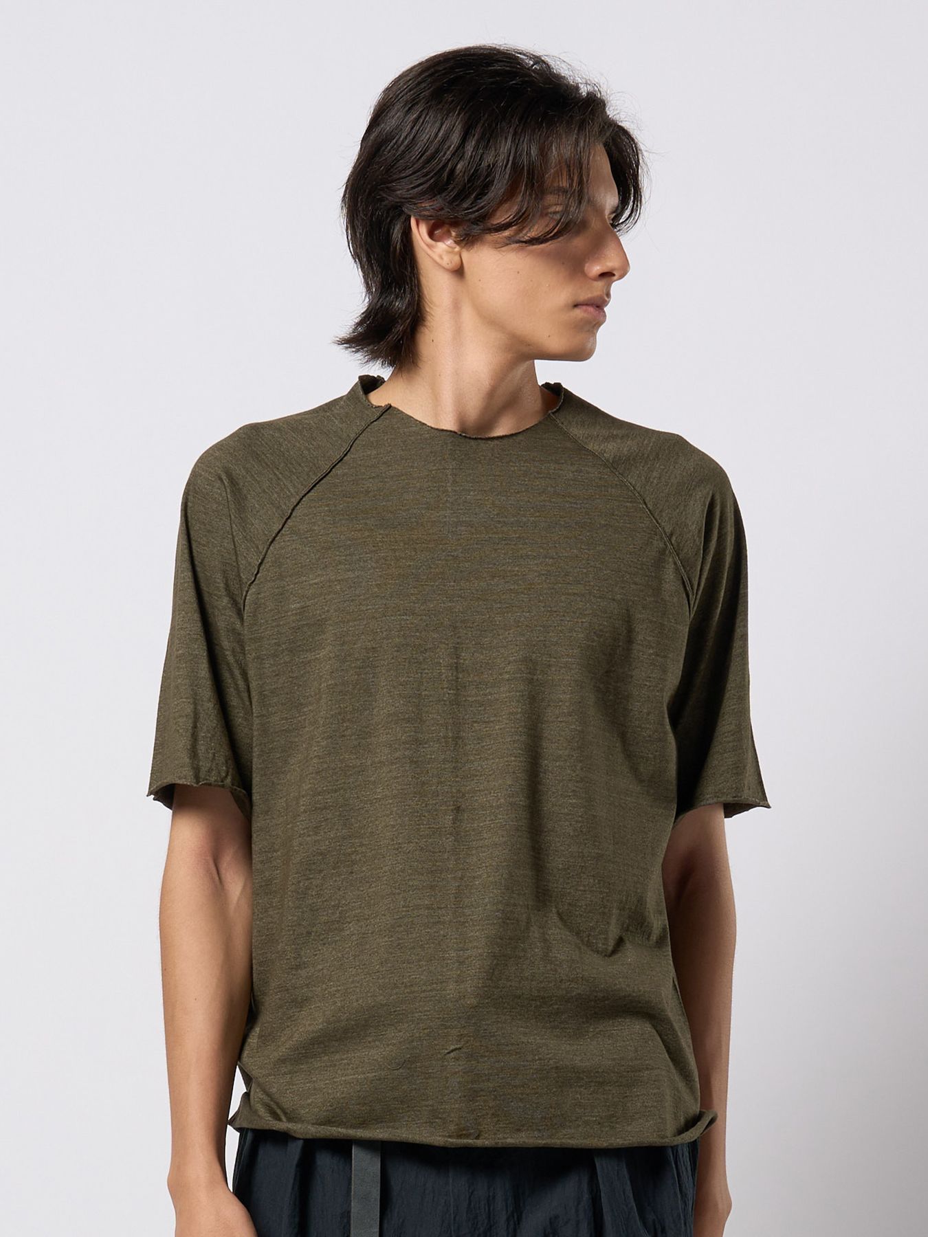 【予約品 9月23日(火) 締切】vintage loose pin-tuck S/S / ヴィンテージ ルーズピンタック ショートスリーブ / カーキ