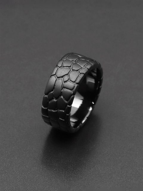 【予約品 9月23日(火) 締切】IVXLCDM ×wjk  croco pattern middle ring / クロコパターン ミドルリング / ブラックコーティング