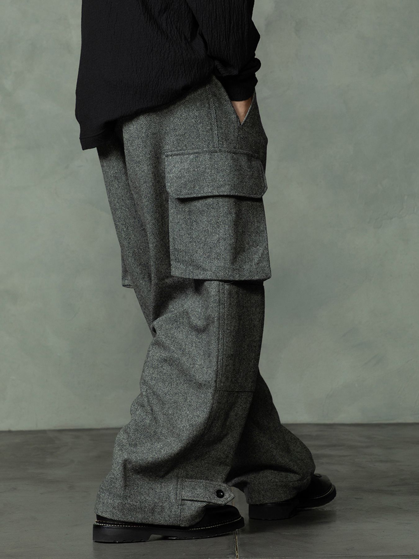 【予約品 7月5日(日) 締切】M47 WOOLTROUSERS / ウールカーゴパンツ / 杢グレー