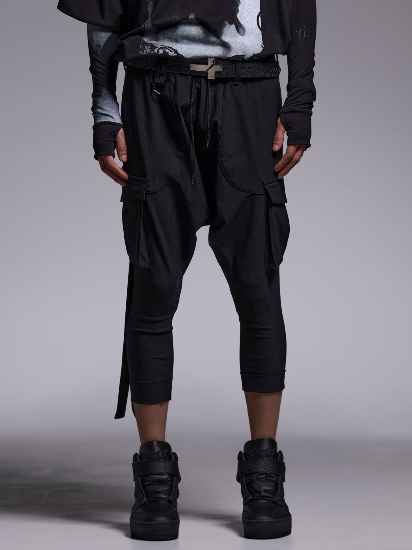 3/4 Sarrouel Pants / 七分丈 サルエルパンツ / ブラック
