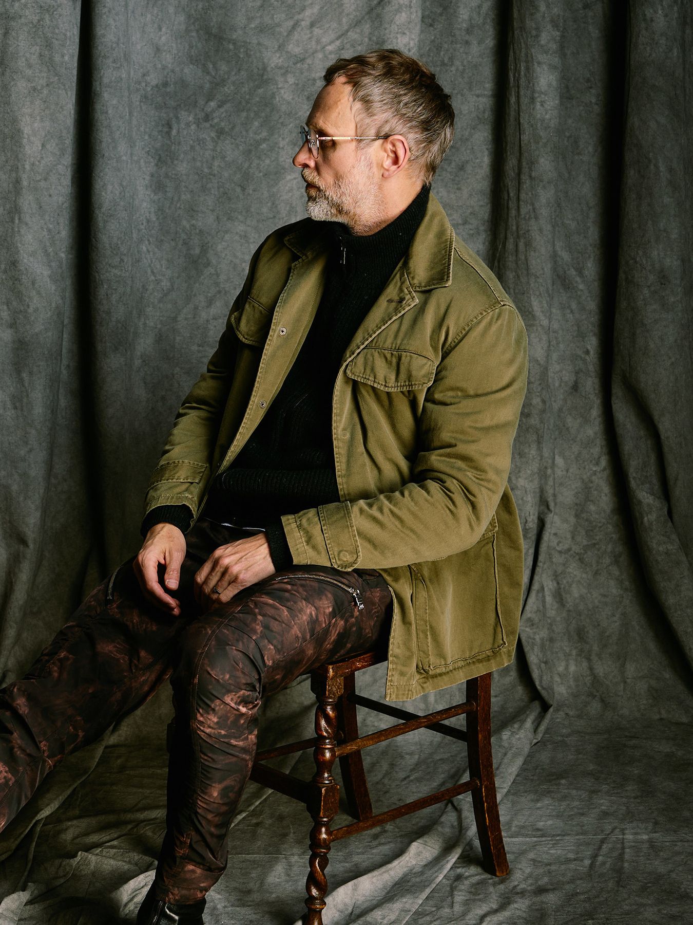 【予約品 4月19日(日) 18時締切】lomond×powder zip-up knit / ジップアップニット / ブラック