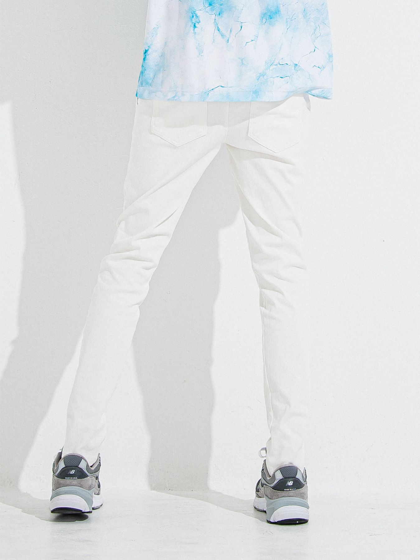 DENIM JERSEY CHRIS EASY TUCK PT / デニムジャージクリスイージータックパンツ / ホワイト