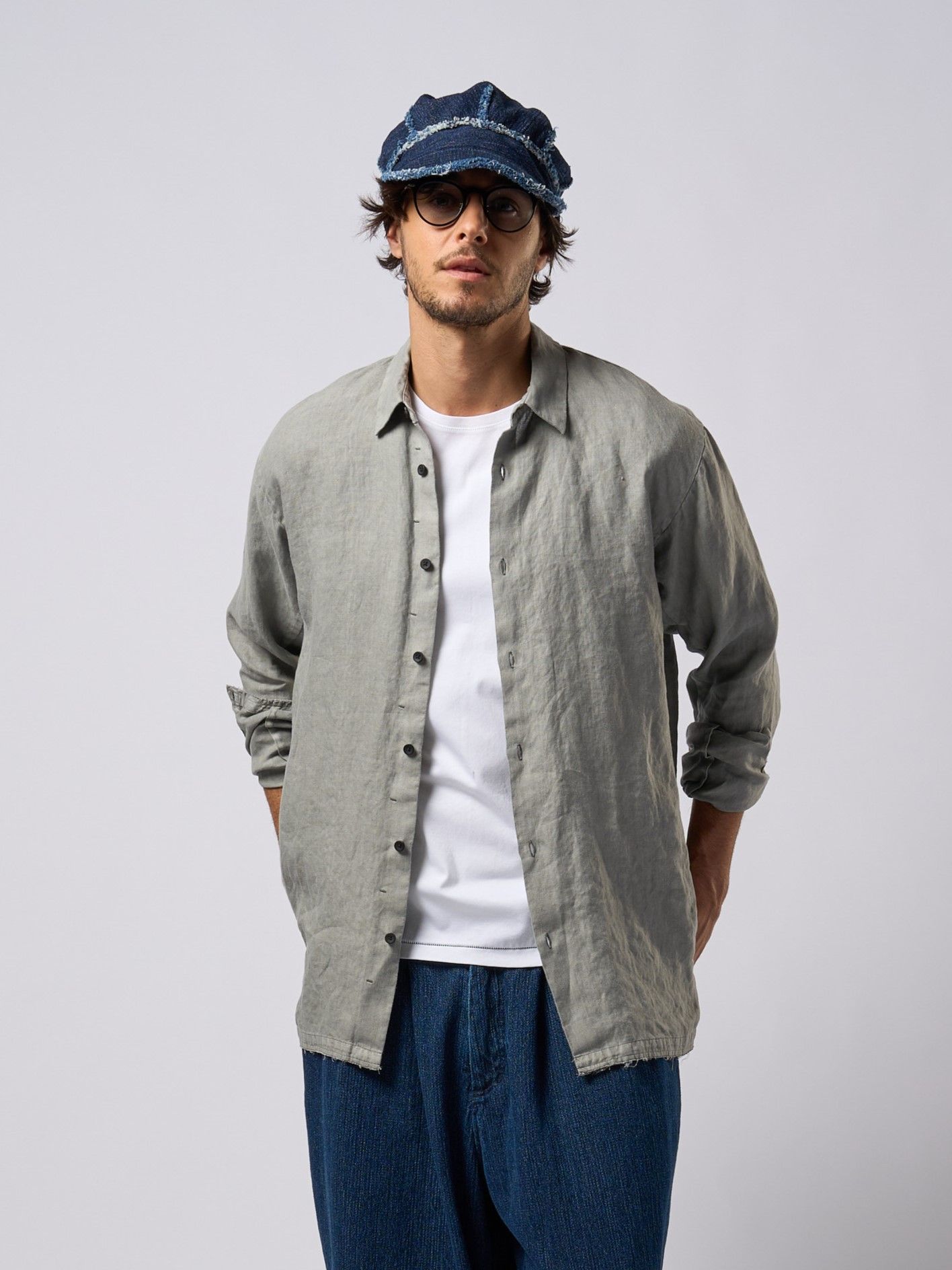 【予約品9月19日 10時締め】 shirt jacket / シャツジャケット / ダークグレー