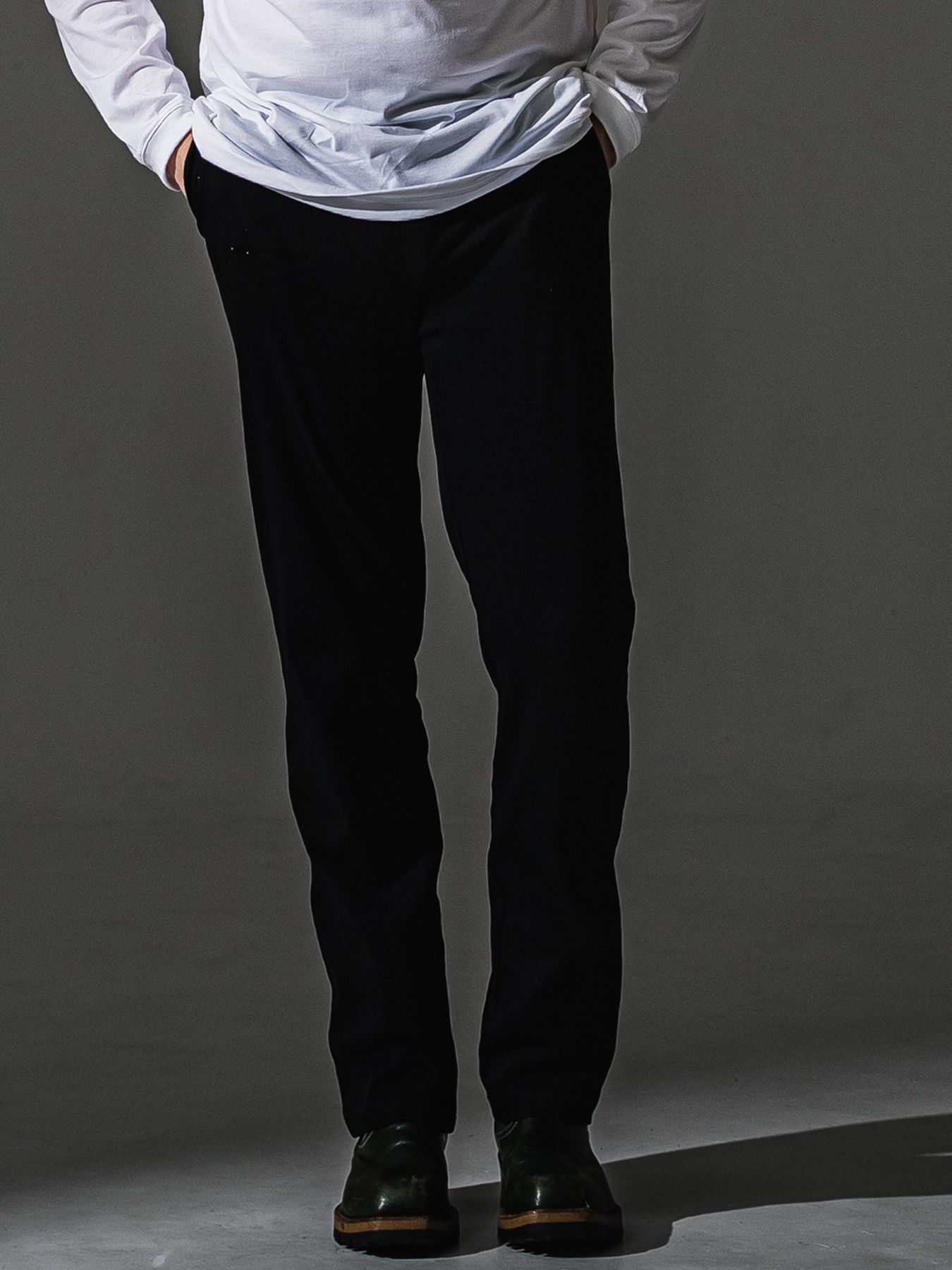 【予約品】DENIM JERSEY WIDE PT / デニムジャージー ワイドパンツ / ブラック