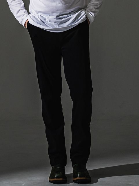 【予約品】DENIM JERSEY WIDE PT / デニムジャージー ワイドパンツ / ブラック