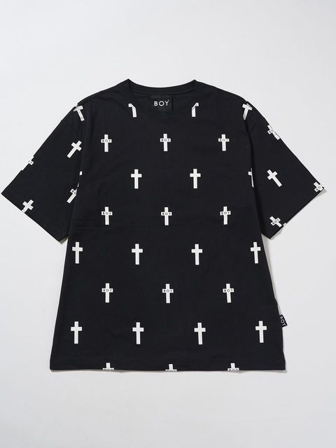 Small Cross Pattern TEE / Tシャツ / ブラック