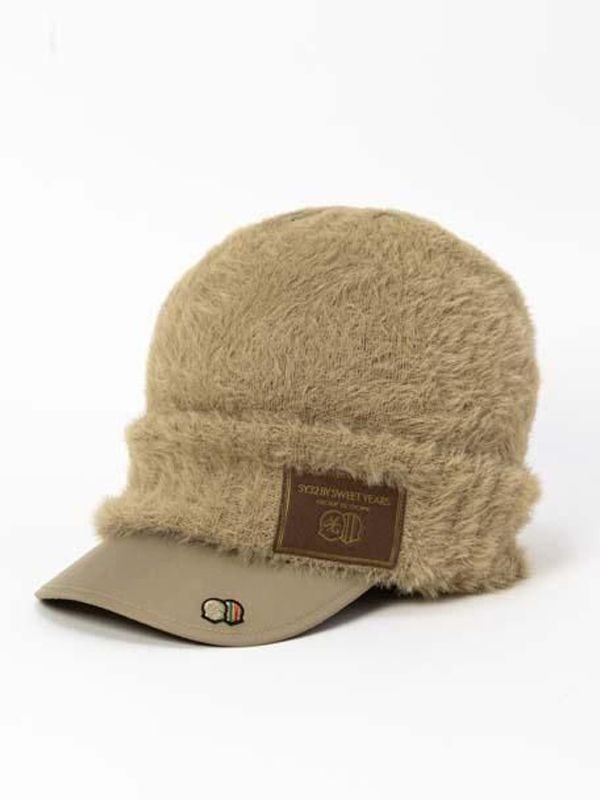KNIT CAP / つば付ニットキャップ / ベージュ【SY32 by SWEET YEARS GOLF】