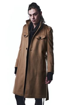 《予約品》 StandCollarCoat コート CashmereBeaver / Camel 【kiryuyrik】 11月入荷予定