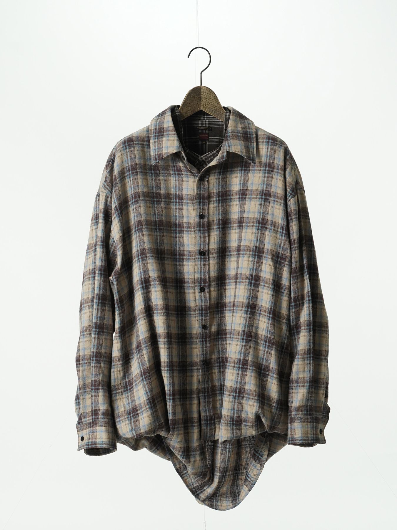 【予約品 5月27日(水) 締切】DOUBLE-SHIRTS / レイヤードシャツ / サックス系