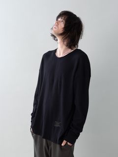 【予約品 5月27日(水) 締切】WOOLTHERMAL-TEE / ローリングネックTシャツ / ブラック