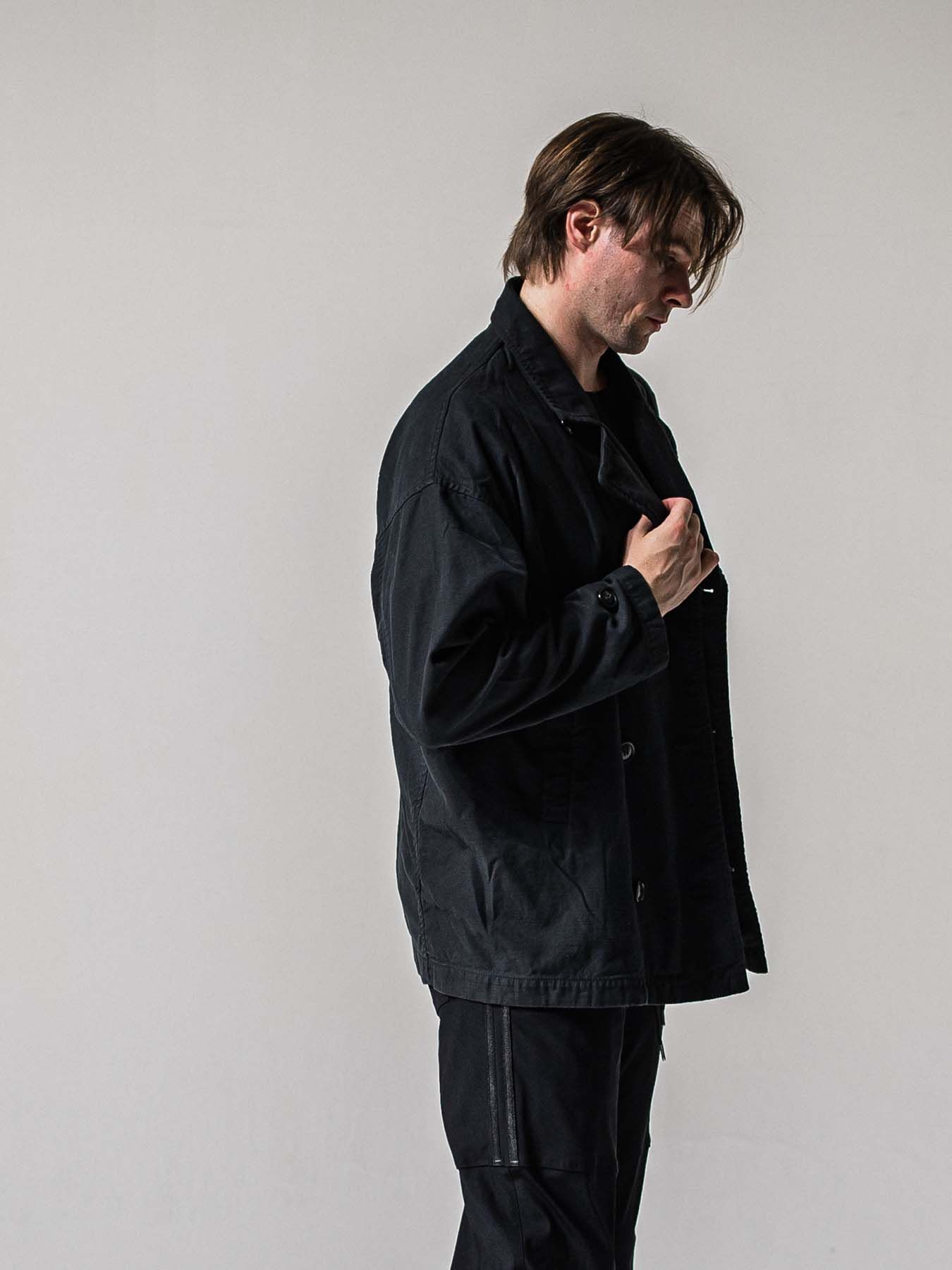 【予約品 11月16日(日) 締切】MV OVER PCOAT / オーバーサイズ ピーコートジャケット / ブラック