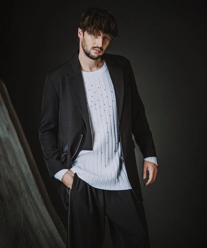 ドッキングZIPチェスタージャケット+ベスト BLACK【NOID.】