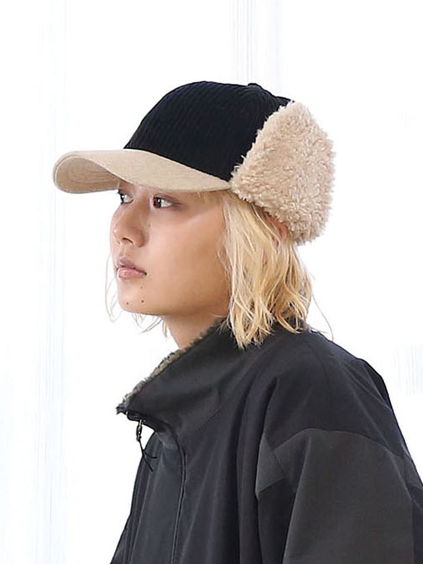 MICHELLE-BOA CAP / BLACK【QUOLT】