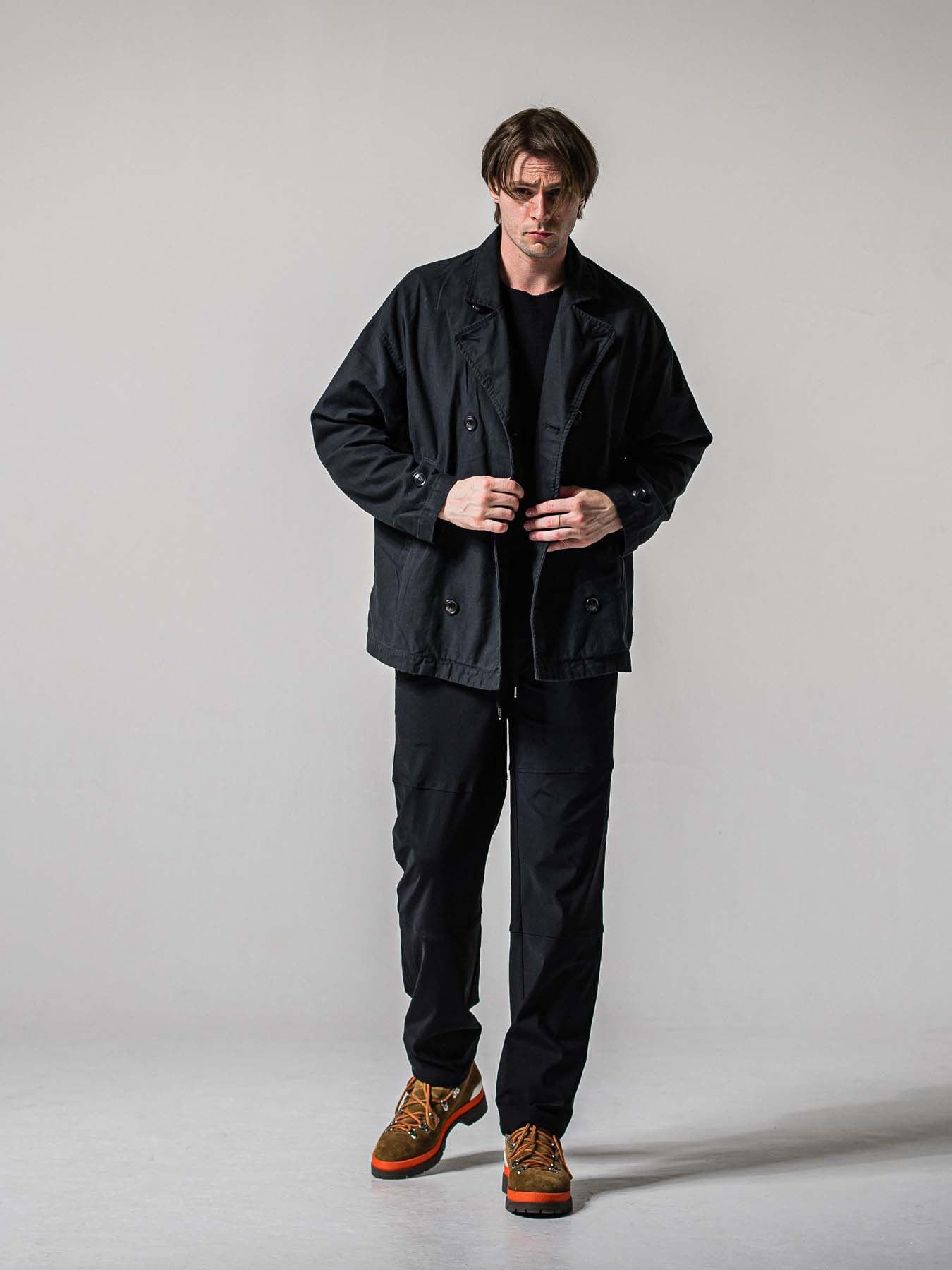 【予約品 11月16日(日) 締切】JONSON LINE WIDE PT / ジョンソン ライン ワイドパンツ / ブラック×ブラック