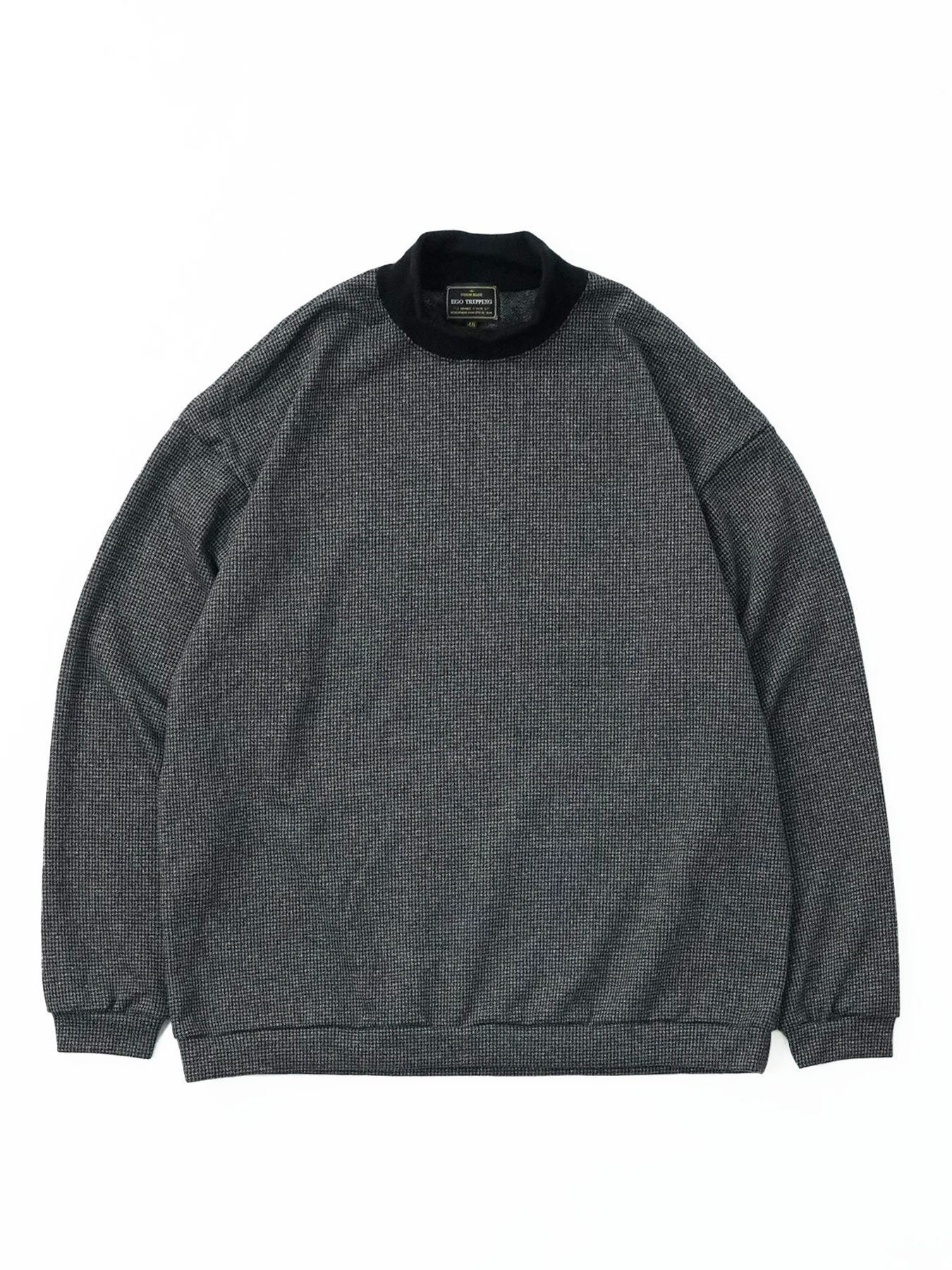【予約品 7月5日(日) 締切】LUXEWEAVE / ハイネック / 千鳥グレー