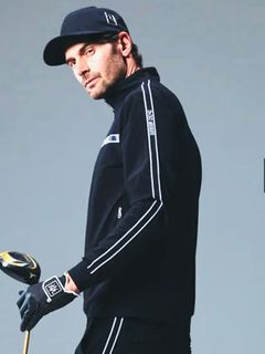 イタリア生地ハイストレッチ HIGH STRETCH JQ TAPE JACKET｜MEN'S / ブラック 【SY32 by SWEET YEARS GOLF】