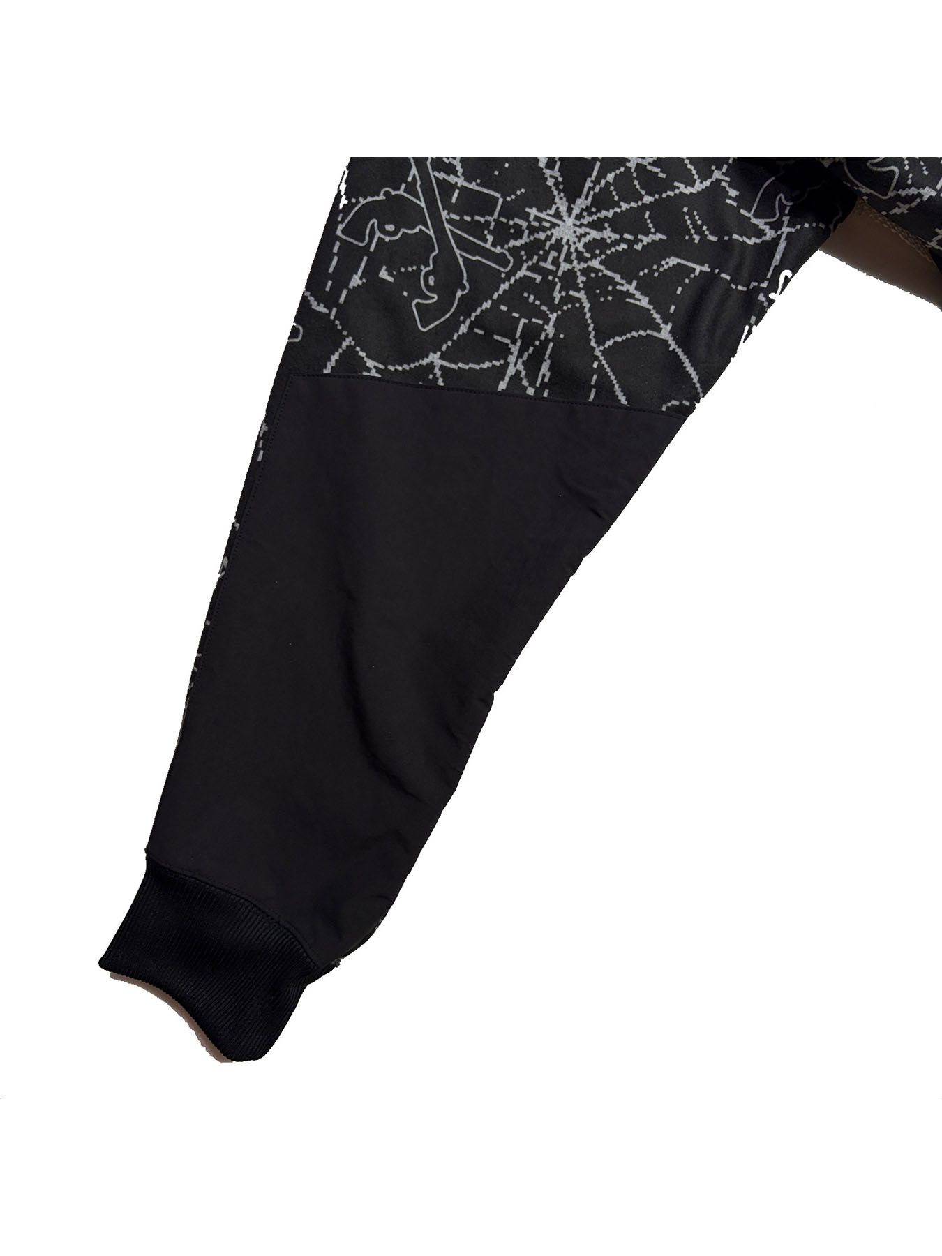 【予約品 3月9日(月) 18:00 締切】SPIDER PRINT T / スパイダープリント フリース ロンT / ブラック×グレー