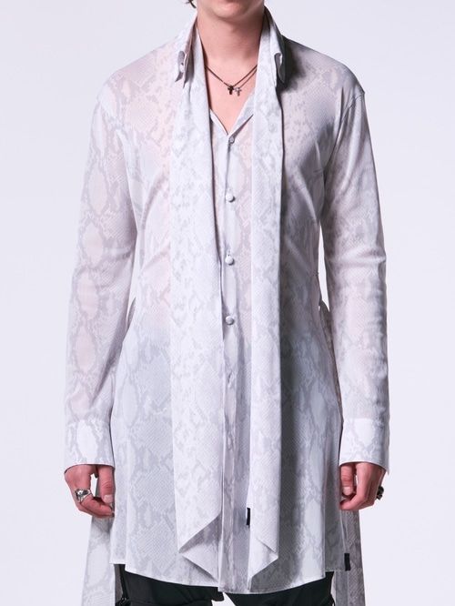 Python Mesh 17Stoal / パイソンメッシュストール / ペイルグレー
