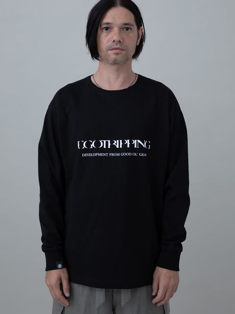 【予約品 】PRINTTEE-A long / ロゴプリントカットソー / BLACK