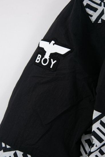 GEOMETRIC NYLON TRUCK JACKET ナイロンジャケット / BLACK 【BOY LONDON】