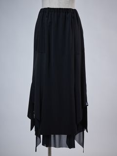 【予約品 4月26日(日) 締切】Layered Flare Skirt / レイヤードフレアスカート / ブラック