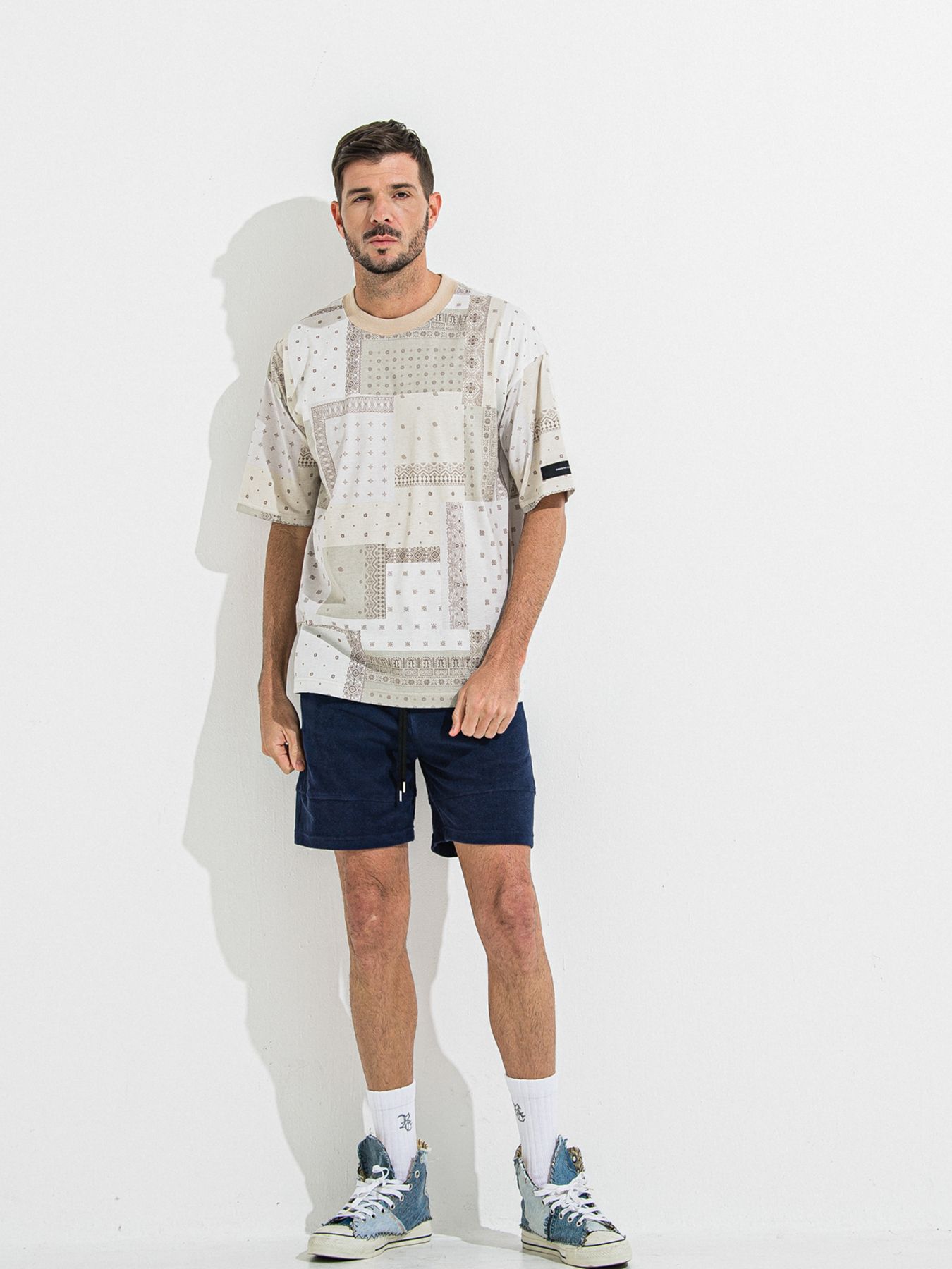 【予約品 】BANDANA OVER TEE / バンダナオーバーサイズTシャツ / ベージュ