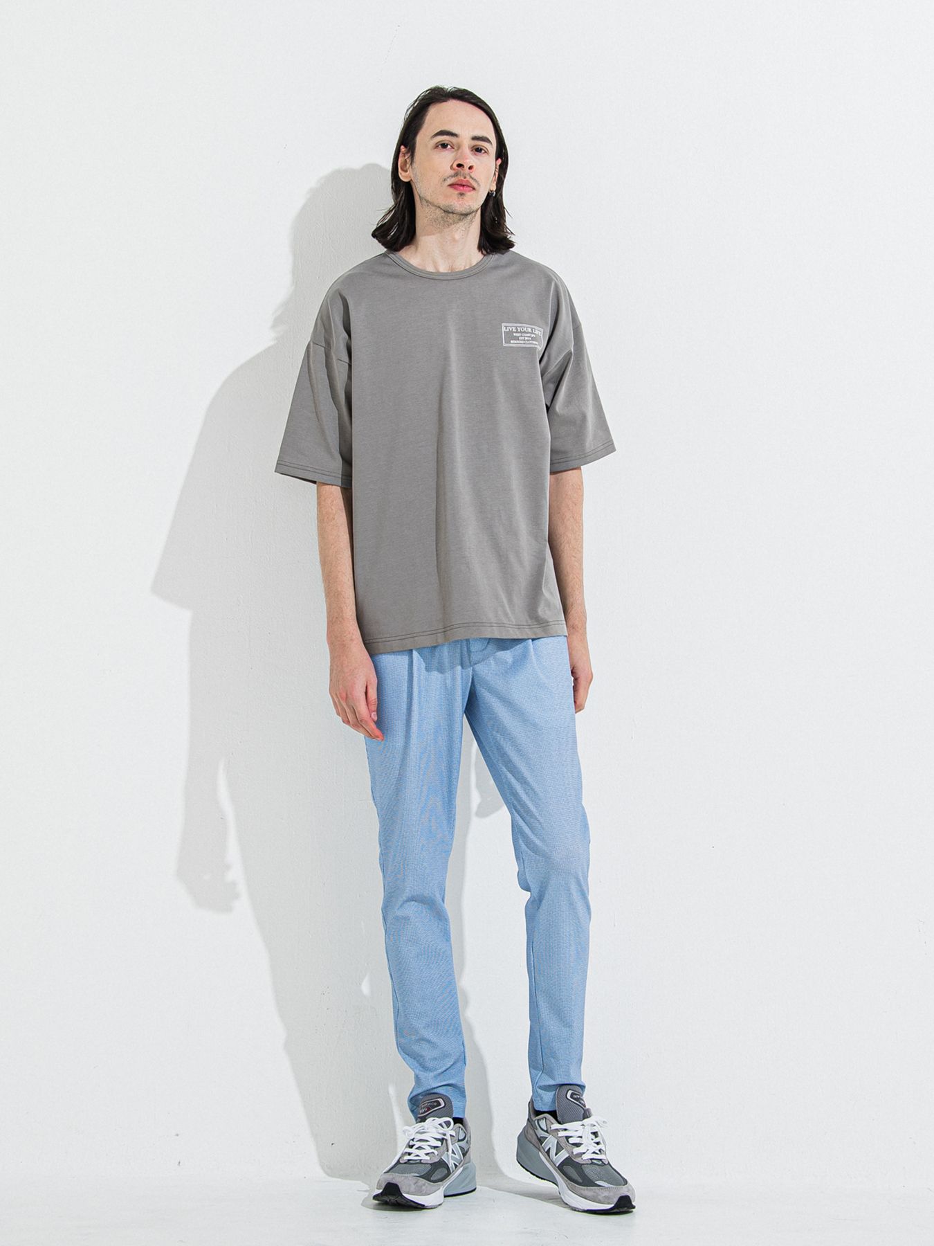 【予約品 】CREW OVER TEE /  クルーオーバーサイズTシャツ / グレー