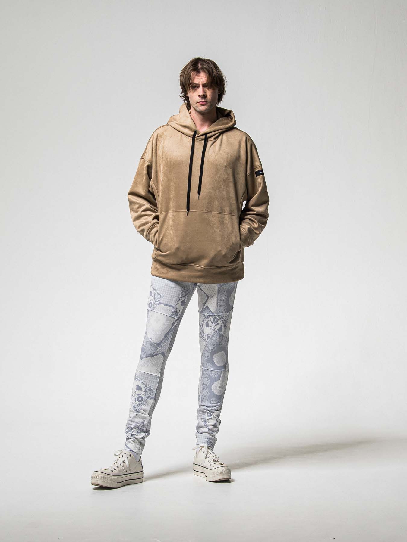【予約品 8月31日(日) 締切】SUEDE LOOSE HOODIE / スウェード ルーズフーディ / ブラウン