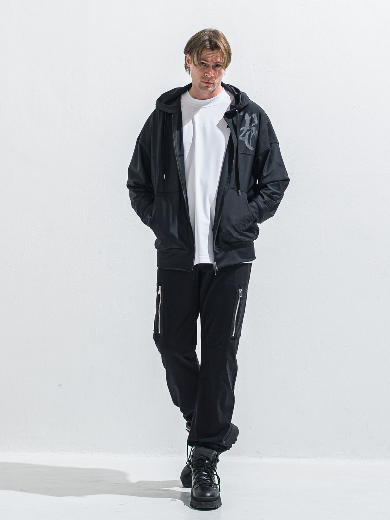 【予約品 2月15日(日) 18:00 締切】DAVID NYLON CARGO PANTS/ ミリタリーナイロンカーゴパンツ / ブラック