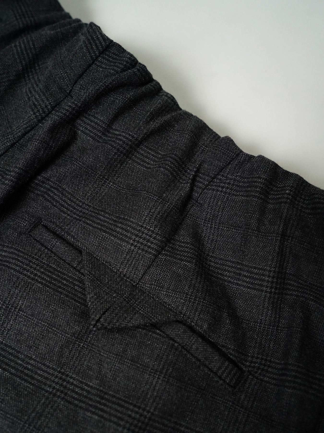 【予約品 7月5日(日) 締切】DRESSYEASE TRUSERS / ドレッシーイーズトラウザーズ / チャコール（チェック）