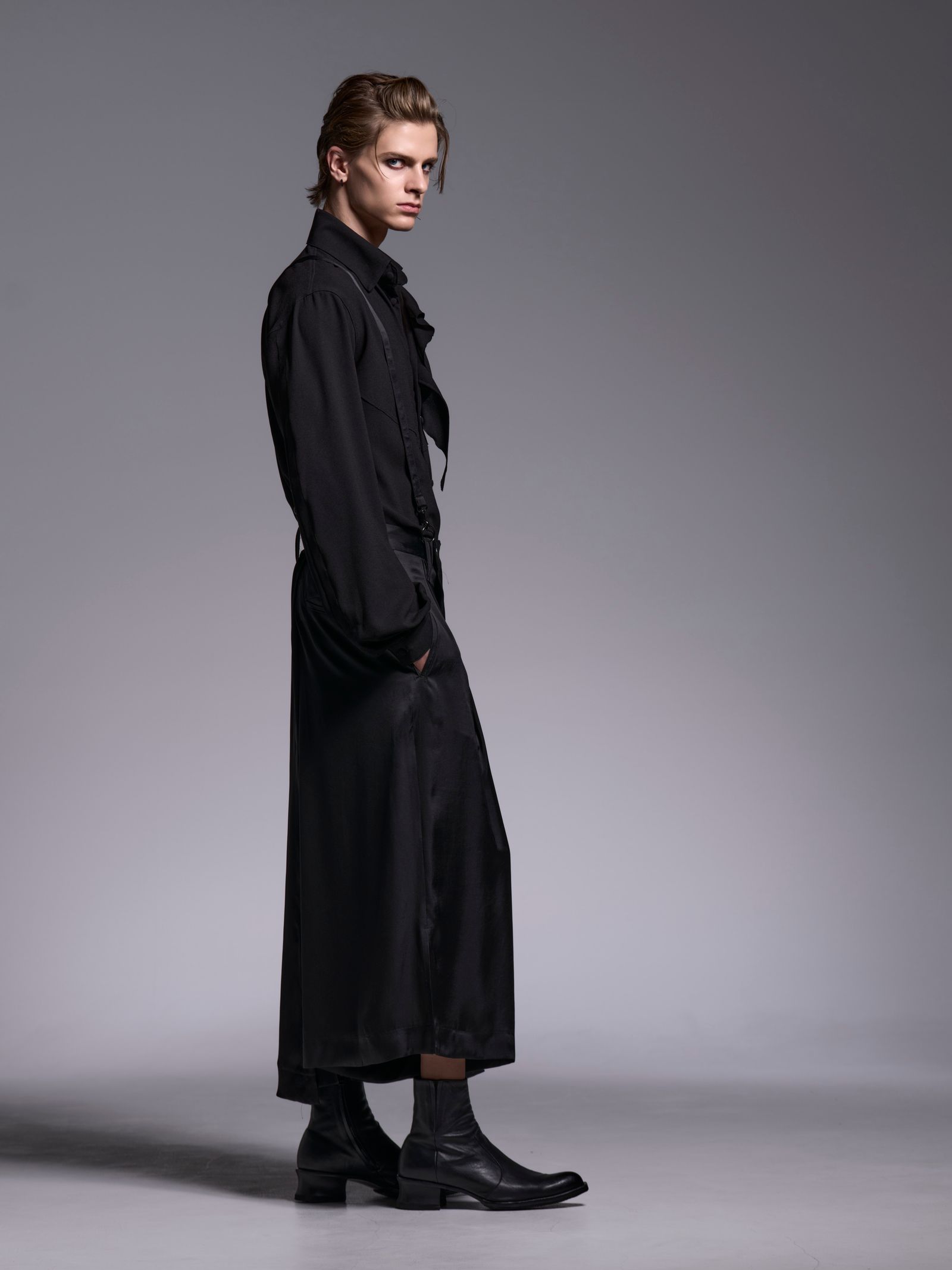 【予約品 1月4日(日) 締切】Skirt Suspender Slacks / スカート サスペンダースラックス / ブラック