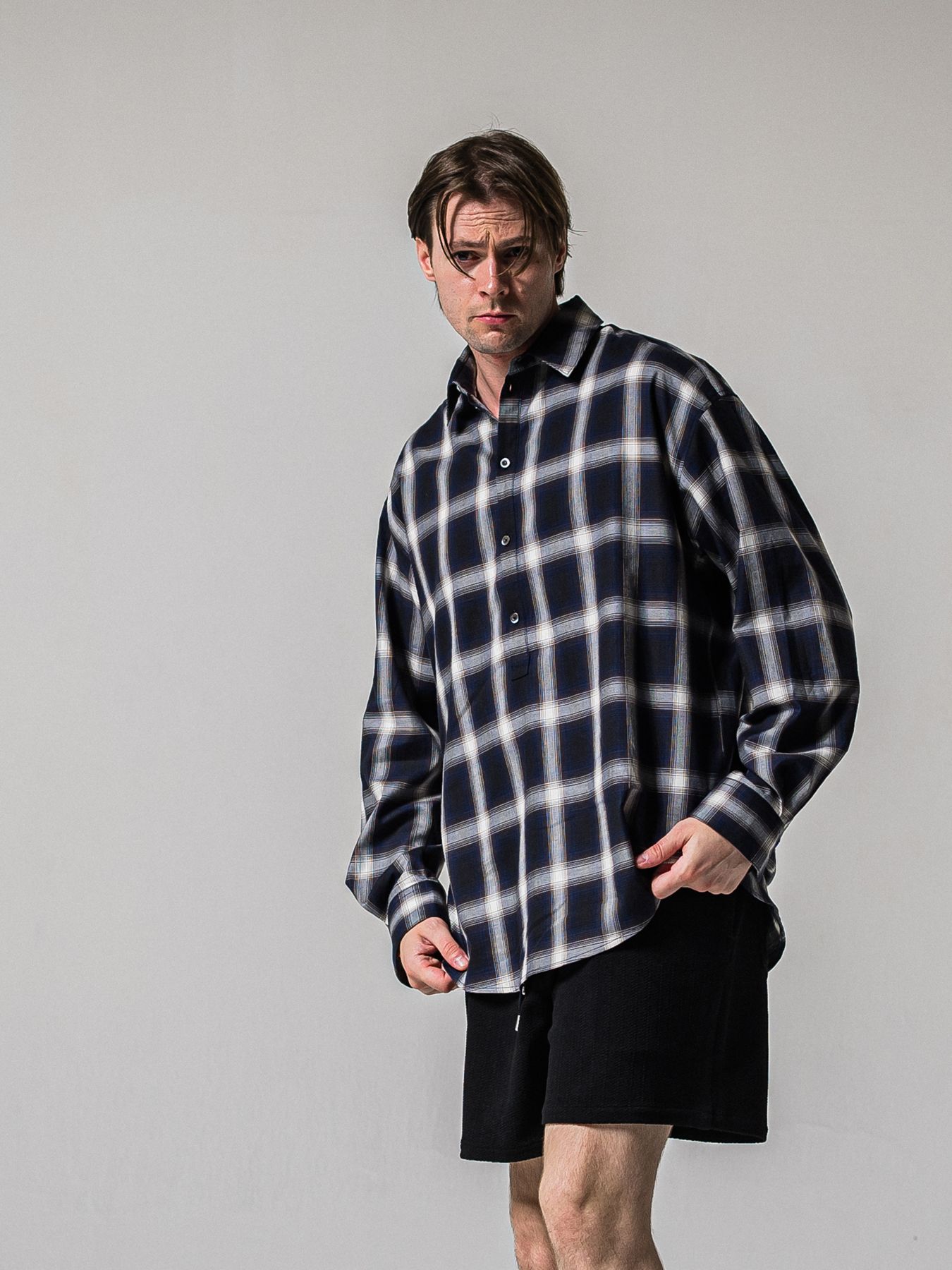 【予約品 11月16日(日) 締切】PULL JACK SHIRTS / プルオーバー ジャックシャツ / ネイビー