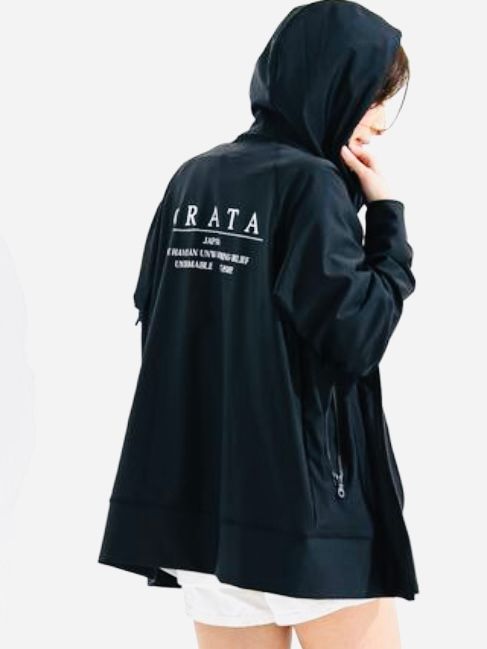 RUSH ZIP HOODIE / ラッシュガードジップパーカー / ブラック 【ORATA】