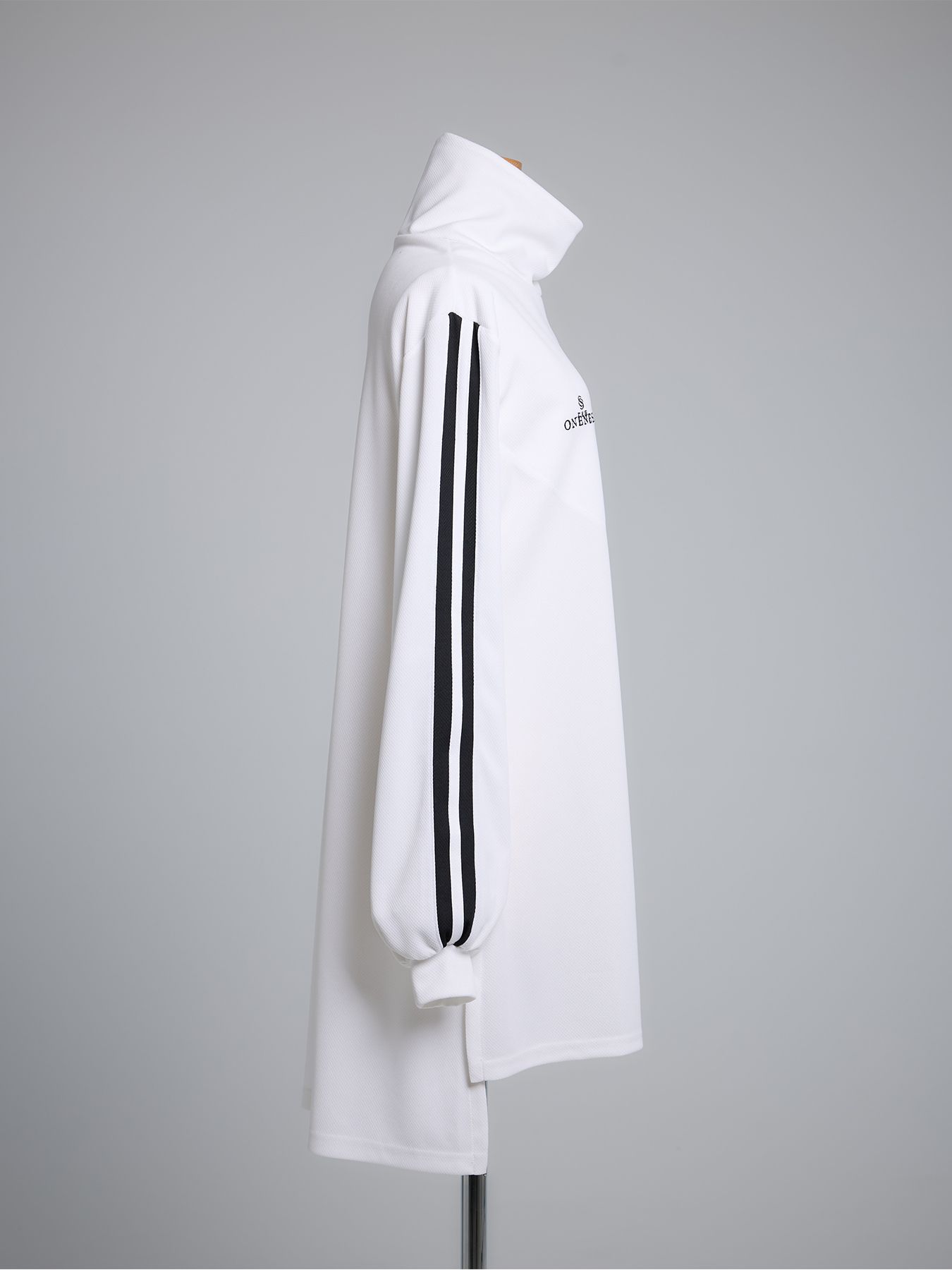 【予約品 5月18日(日) 締切】Line Mock Neck Pull Over / ラインモックネックプルオーバー / ホワイト