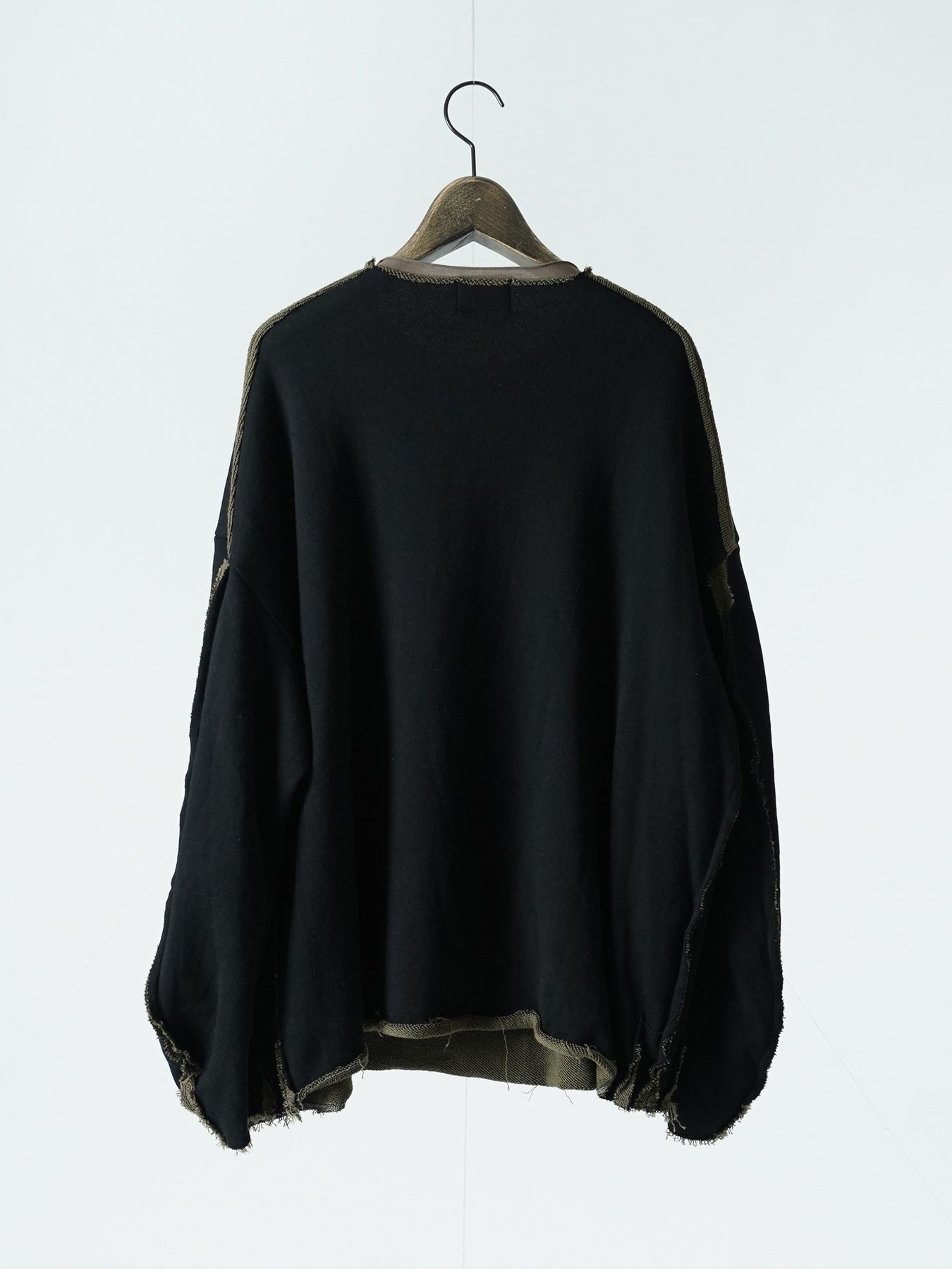 【予約品 5月6日(水) 締切】BRUTE-SWEAT / スウェットトレーナー / ブラック×ベージュ