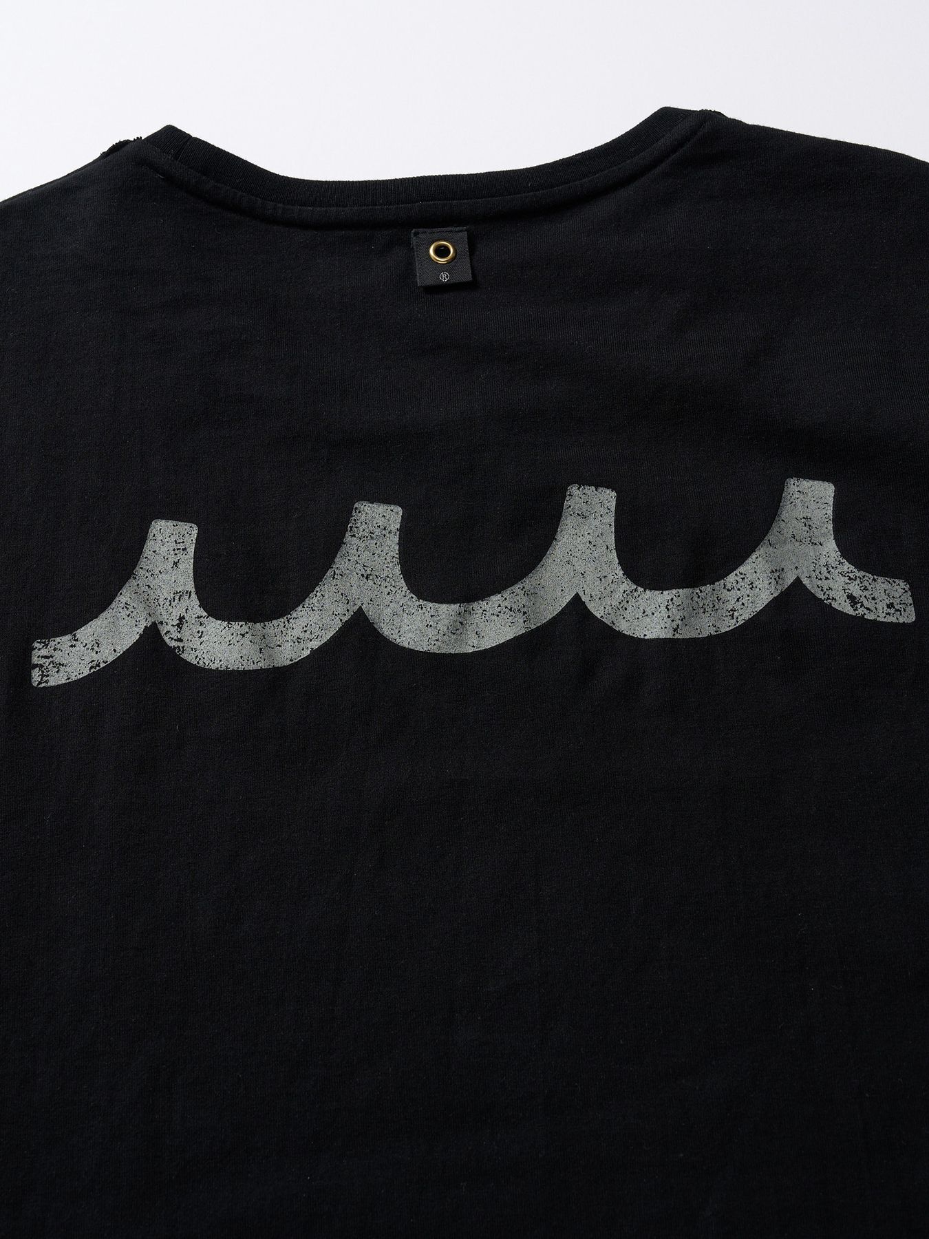 【予約品 1月25日(日) 締切】muta × wjk collection：cut-off S/S (printed) / カットオフ ショートスリーブ / ディープブラック