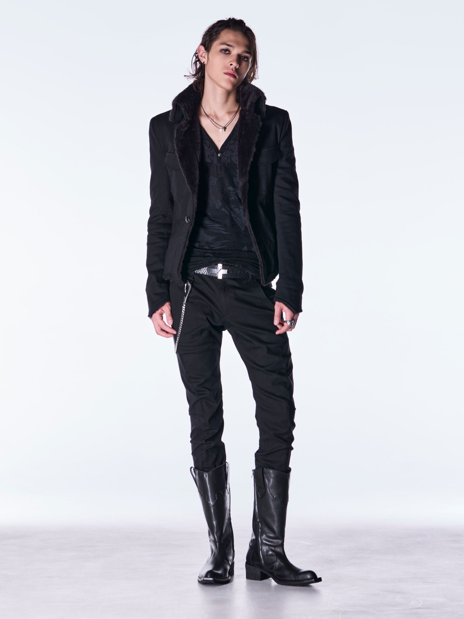 【予約品 6月29日(月) 締切】Denim Curve Pants / デニム カーブパンツ / ブラック