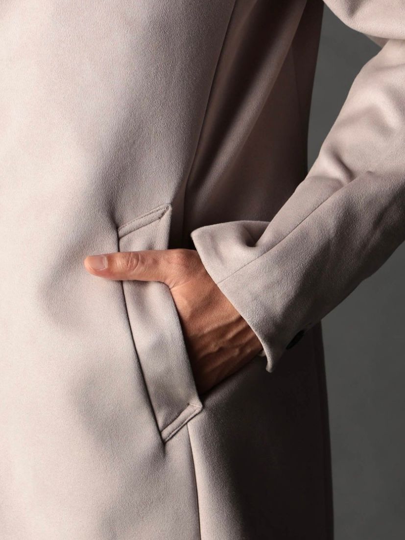 ベストライナー付き スタンドコート撥水性 ベージュ 【NICOLE CLUB FOR MEN】