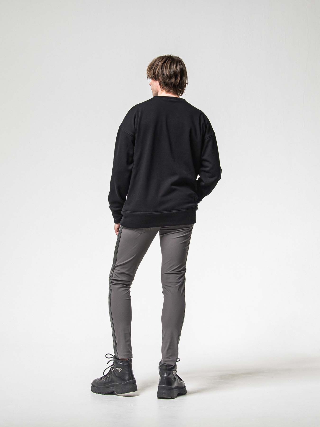 【予約品 8月31日(日) 締切】RC CHENILLE VELOURS FLEECE DROP TRAINER / RCサガラ刺繍ワッペン ベロアフリース ドロップショルダートレーナー / ブラック