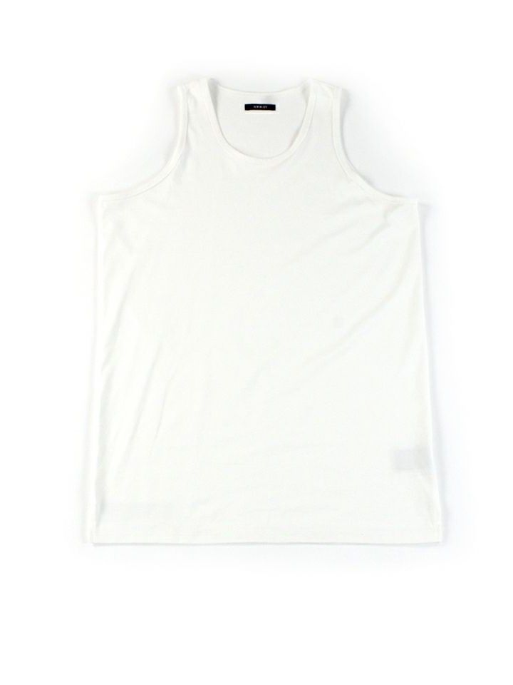LOGO ZIP TEE×TANK TOP TシャツXタンクセット / ブラック×ホワイト