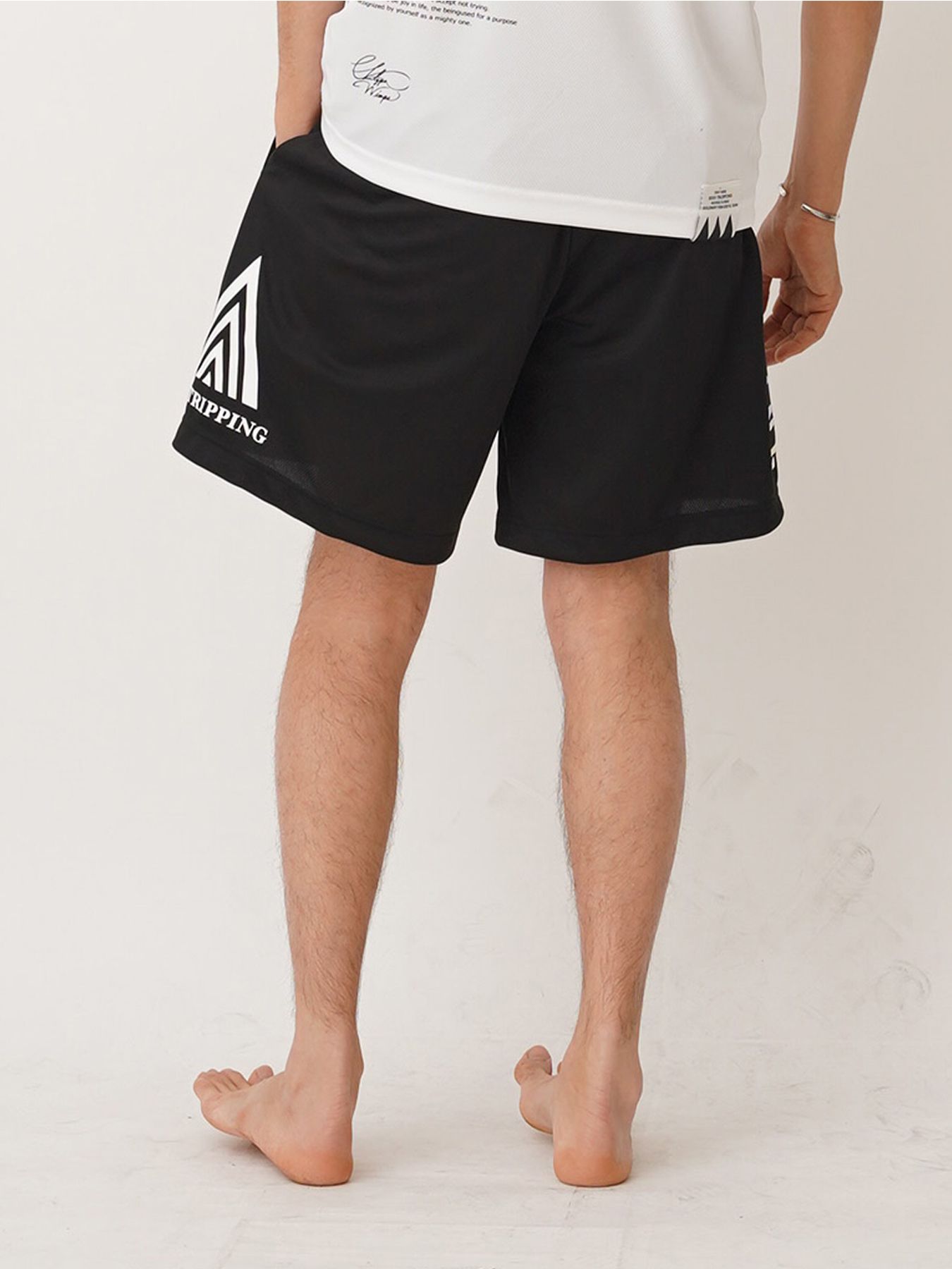 EGO TRIPPING TRAINING SHORTS / トレーニングウェア / ブラック×ホワイト