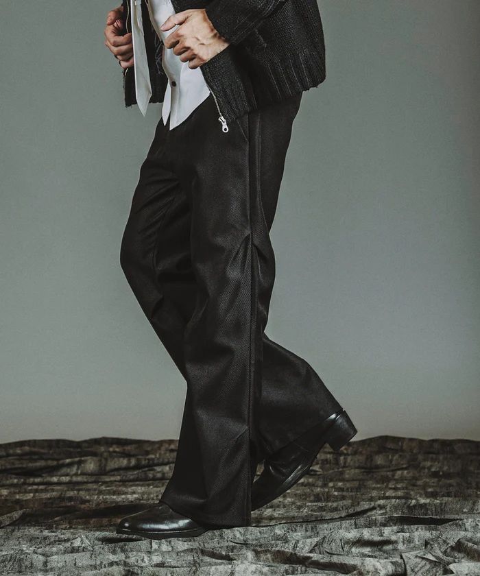 ワイドレッグタックトラウザース 857006-382Pブラック【NOID.】