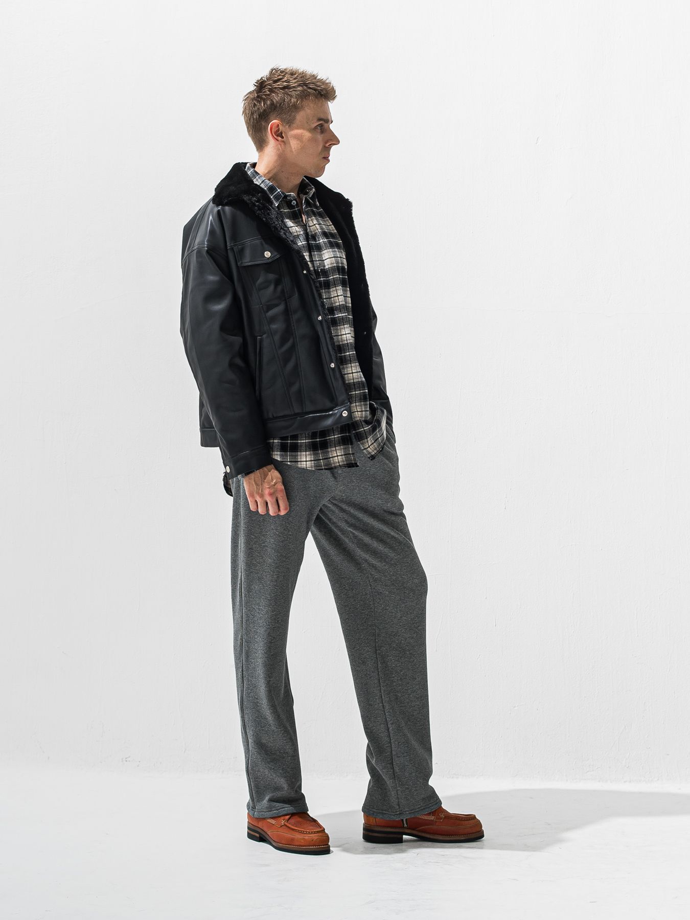 【予約品 9月6日(日) 締切】FLANNEL JACK SHIRTS / オーガニックコットン フランネルチェック ジャックシャツ / ブラック