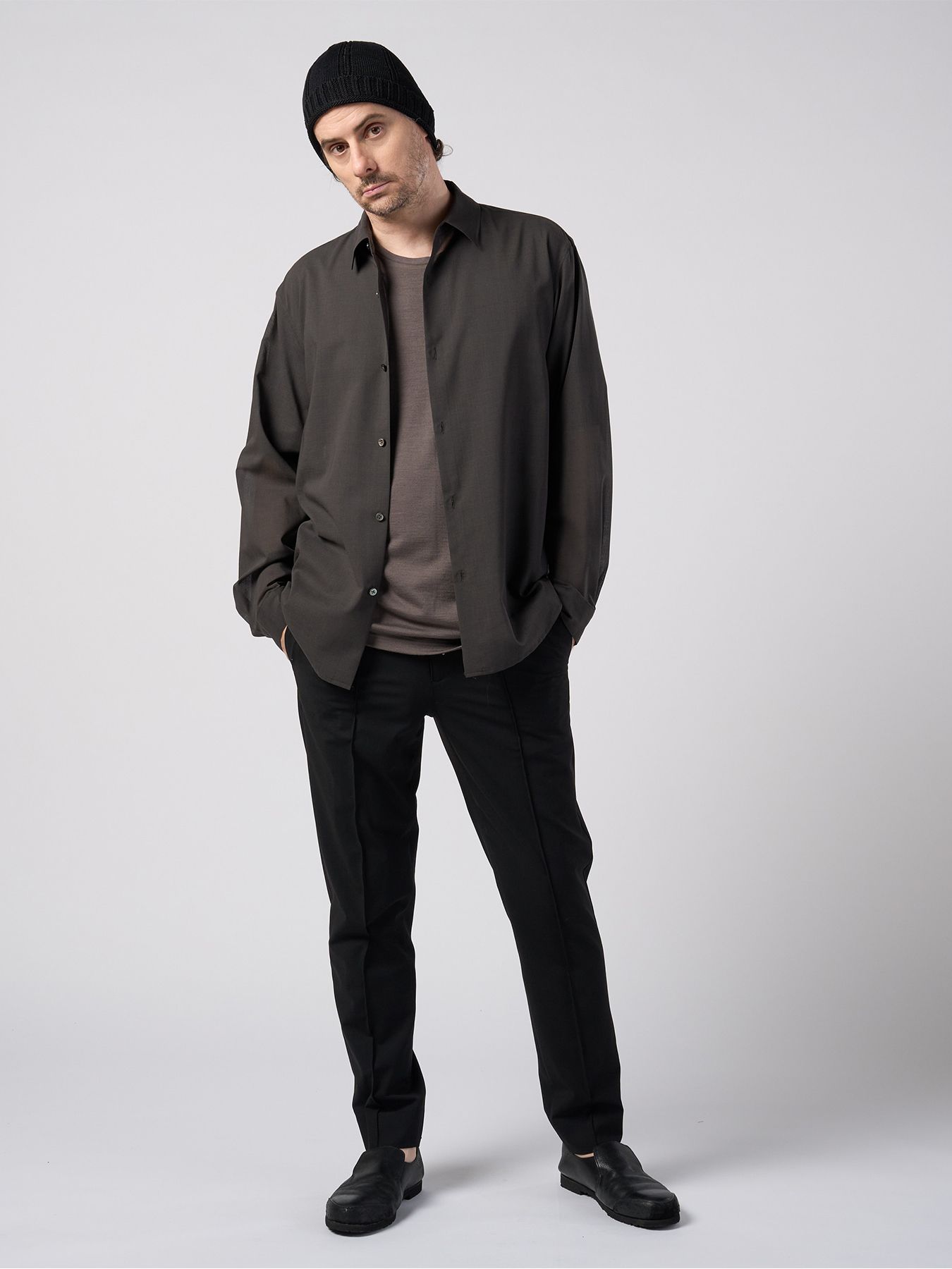 【予約品】super100's wool jersey S/S / Super100'sウール ハイゲージシングルジャージー ショートスリーブカットソー / スチールグレー